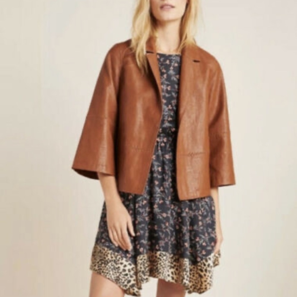 Anthropologie Faux Leather Jacket